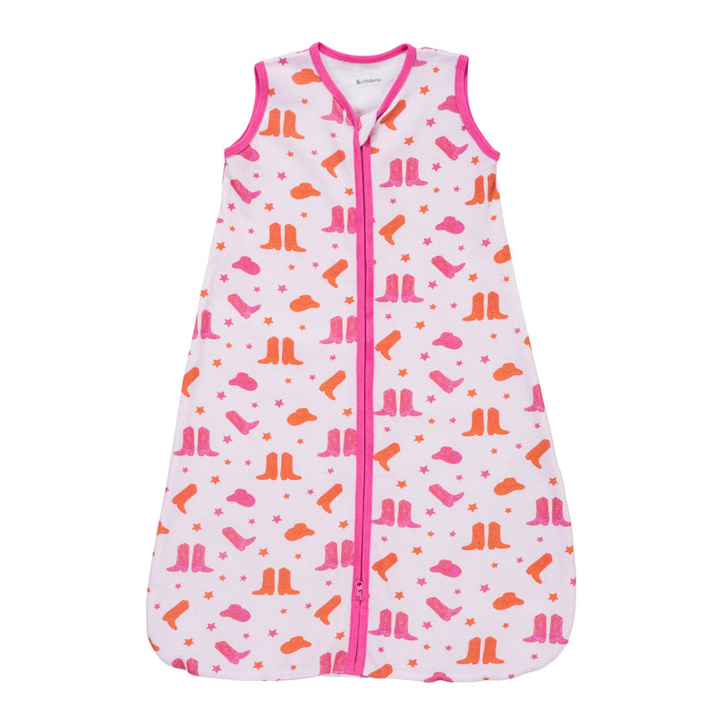 Life is Better in Pink Boots Baby Sleep Sack, 100% Organic Cotton