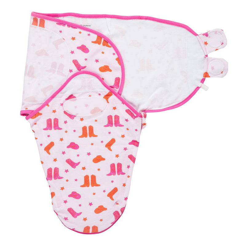 Life is Better in Pink Boots Baby Sleep Swaddle 100% Organic Cotton