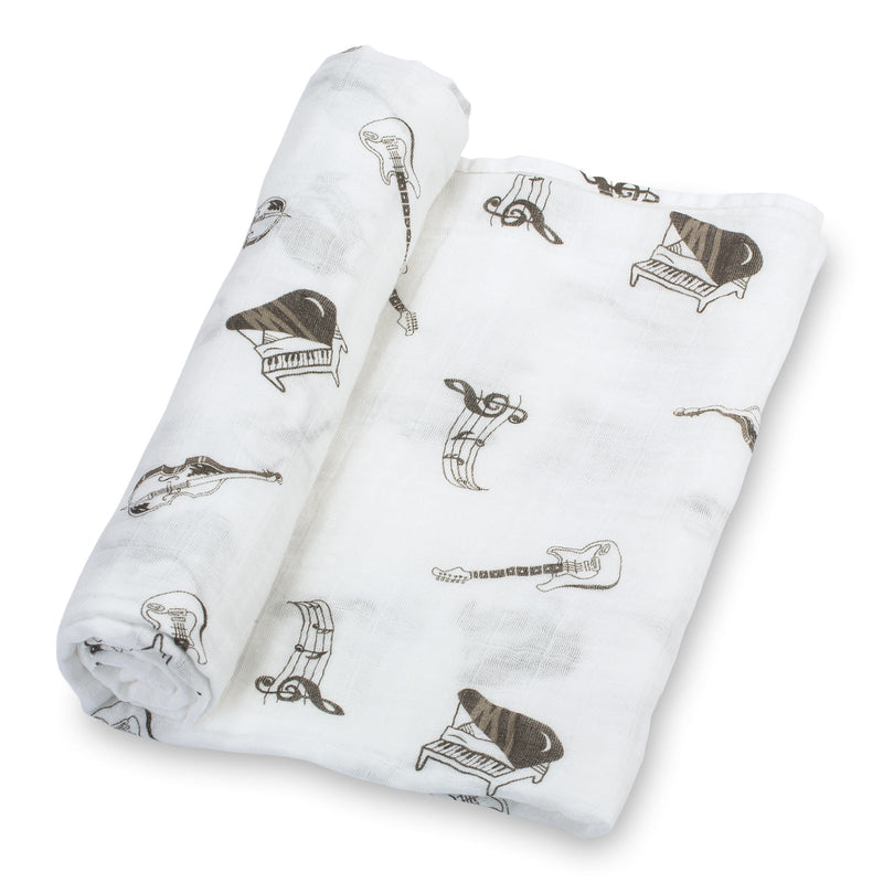 Chello There Baby Muslin Music Swaddle Blanket
