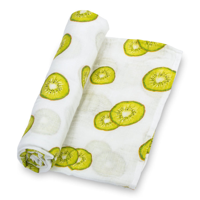 Kiwi To My Heart Baby Muslin Swaddle Blanket