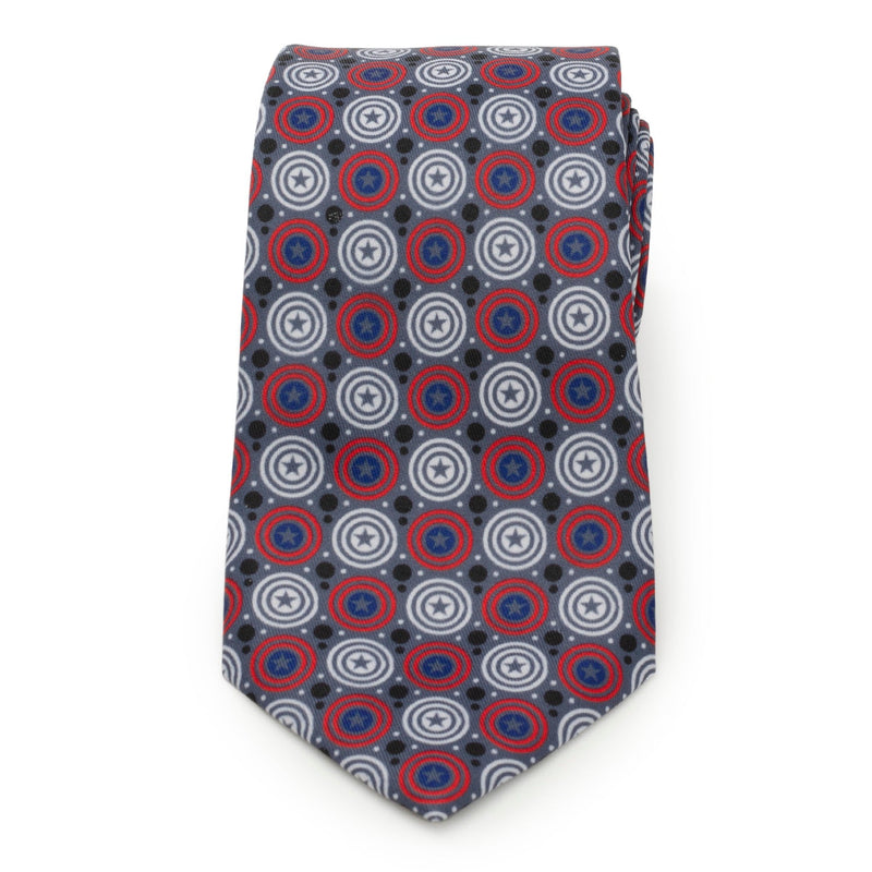 Marvel Captain America Gray Dot Men's Tie