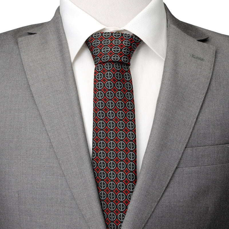 Marvel Deadpool Men's Black Tie