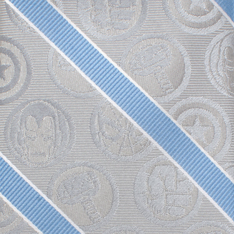 Marvel Comics Gray and Blue Stripe Men's Tie