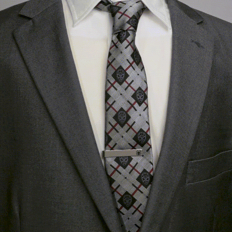 Marvel Spider-Man Plaid Black Men's Tie