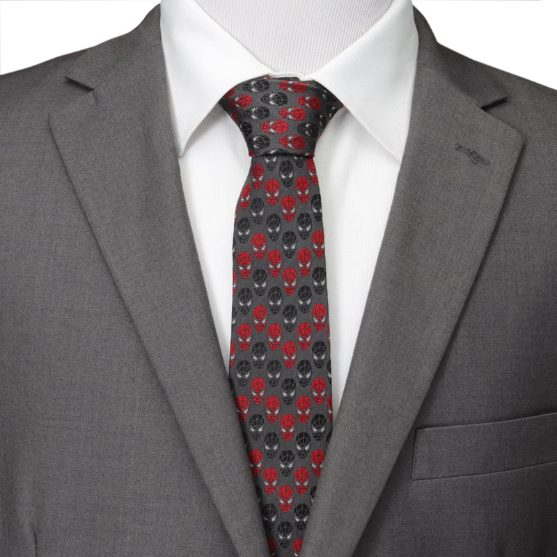 Marvel Spider-Man Chevron Red Black Men's Tie