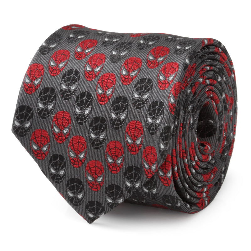Marvel Spider-Man Chevron Red Black Men's Tie