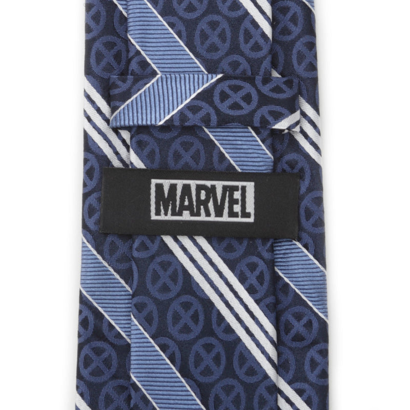 Marvel X-Men Symbol Navy Stripe Men's Tie