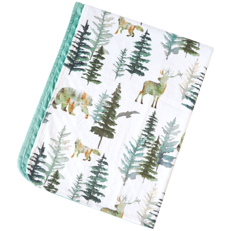 Minky Baby Blanket In The Woods