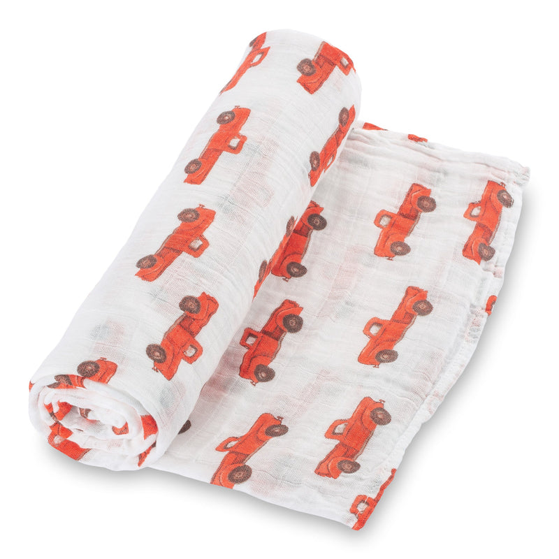 Truck Baby Muslin Swaddle Blanket