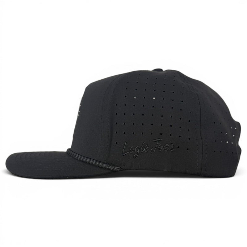 Night Stalker Golf Hat | Snapback Cap | Built-in Magnetic Ball Marker Holder + Marker Included | Adjustable | Animal Eyes Black