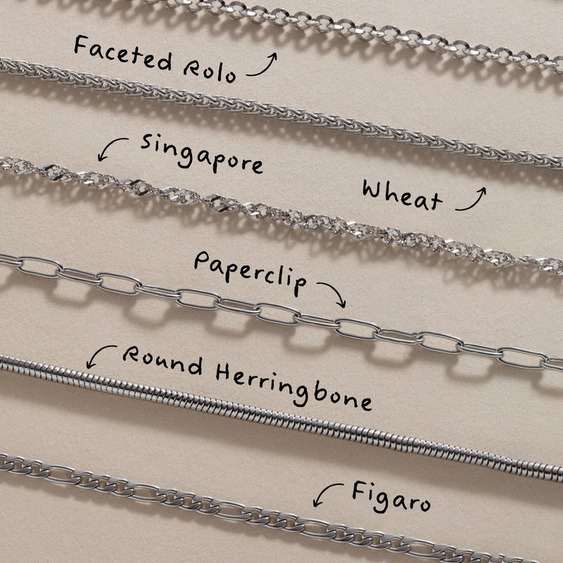 Faceted Rolo Charm & Layering Necklace