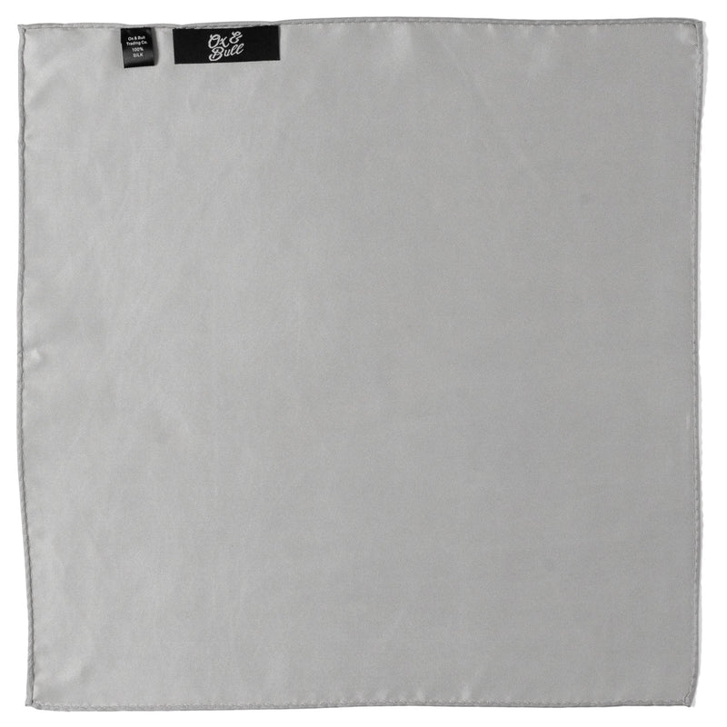 Gray Silk Pocket Square