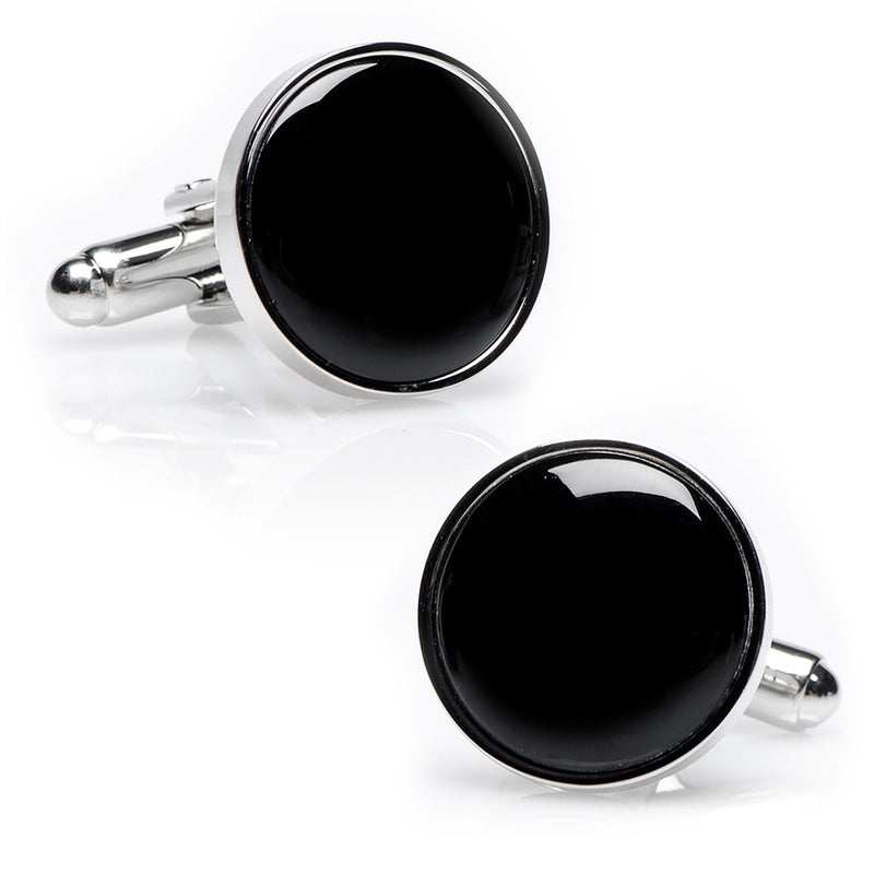 Silver and Onyx 5-Stud Set