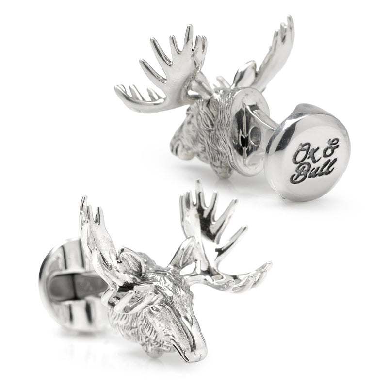 Antique Sterling Silver Moose Cufflinks