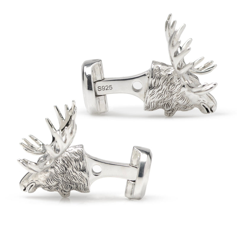 Antique Sterling Silver Moose Cufflinks