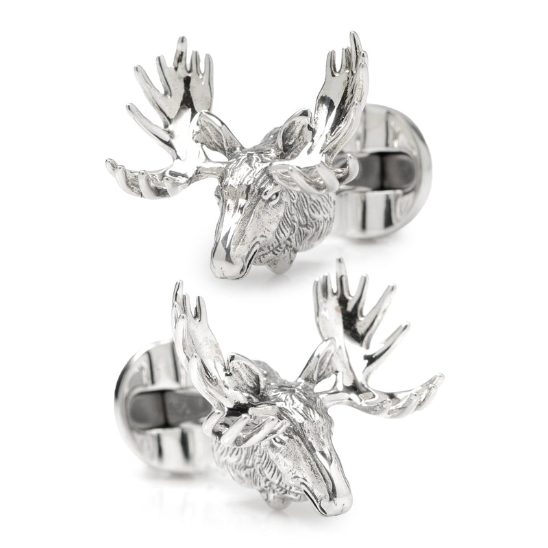 Antique Sterling Silver Moose Cufflinks
