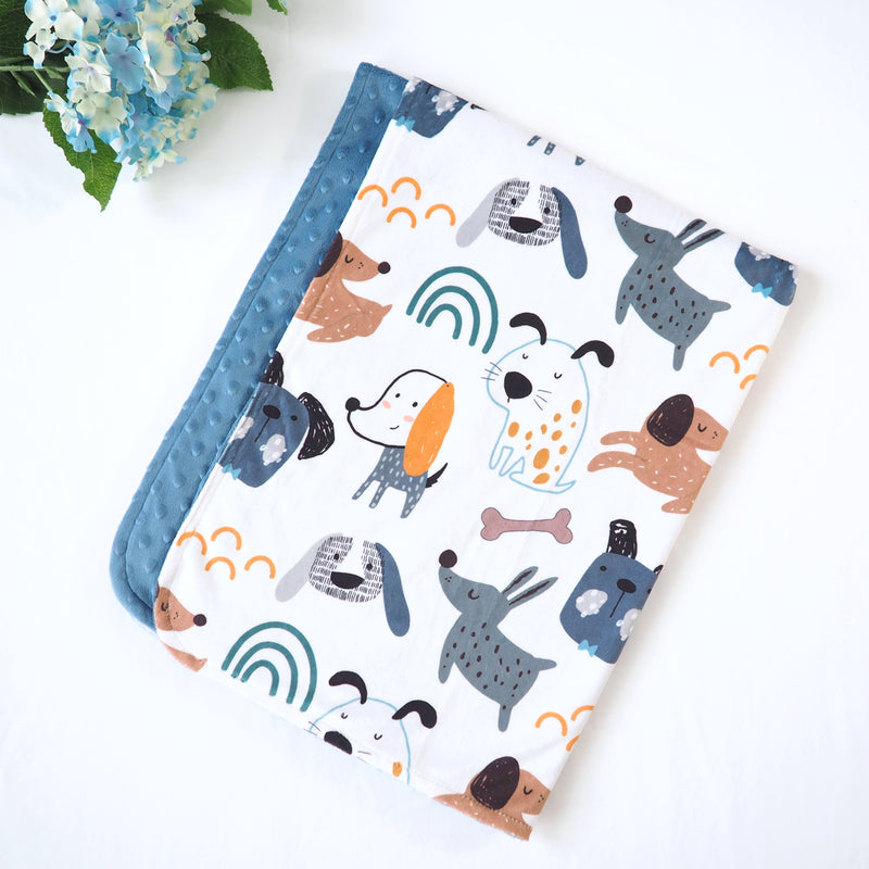 Minky Baby Blanket My Best Friends (Dogs)