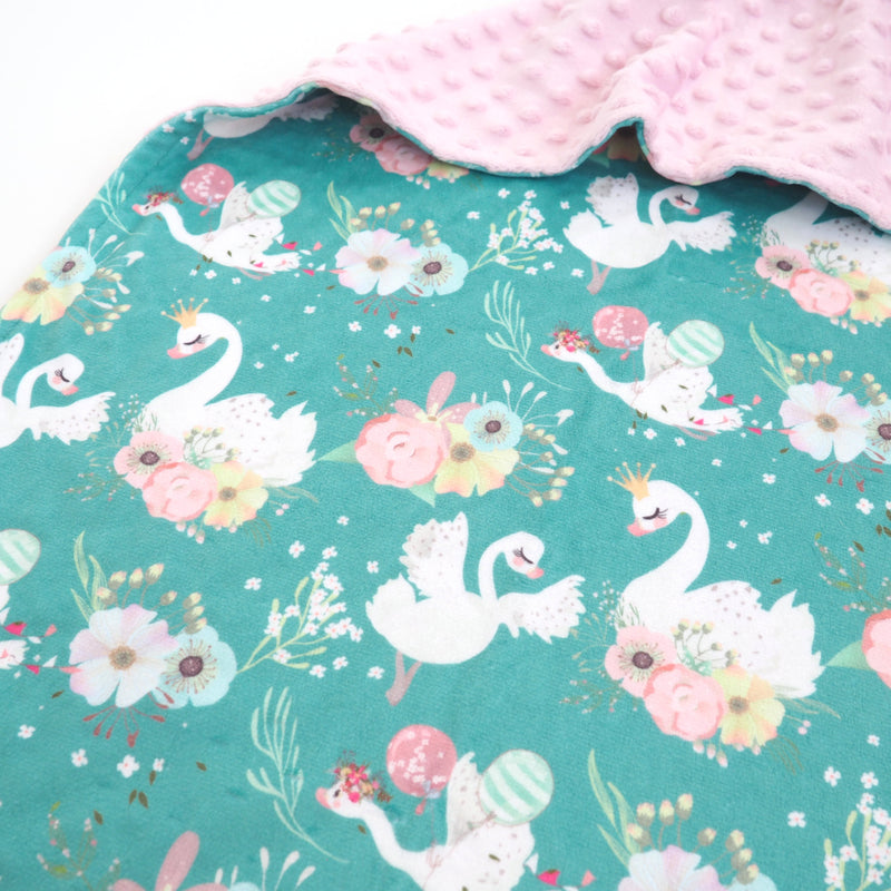 Swans Minky Baby Blanket