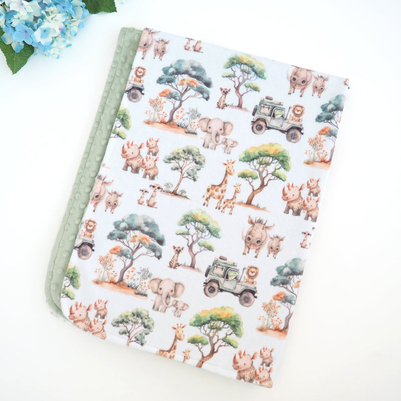 Baby & Toddler Minky Blanket - Safari Adventure