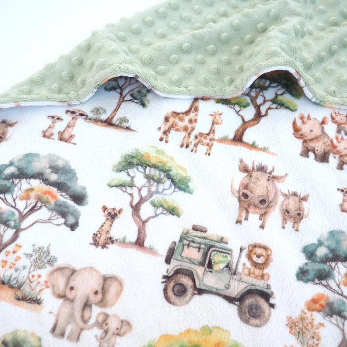 Baby & Toddler Minky Blanket - Safari Adventure
