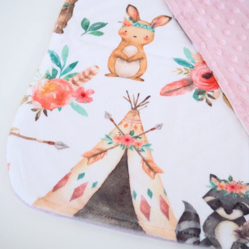 Mini Minky Blanket Woodland Tribe