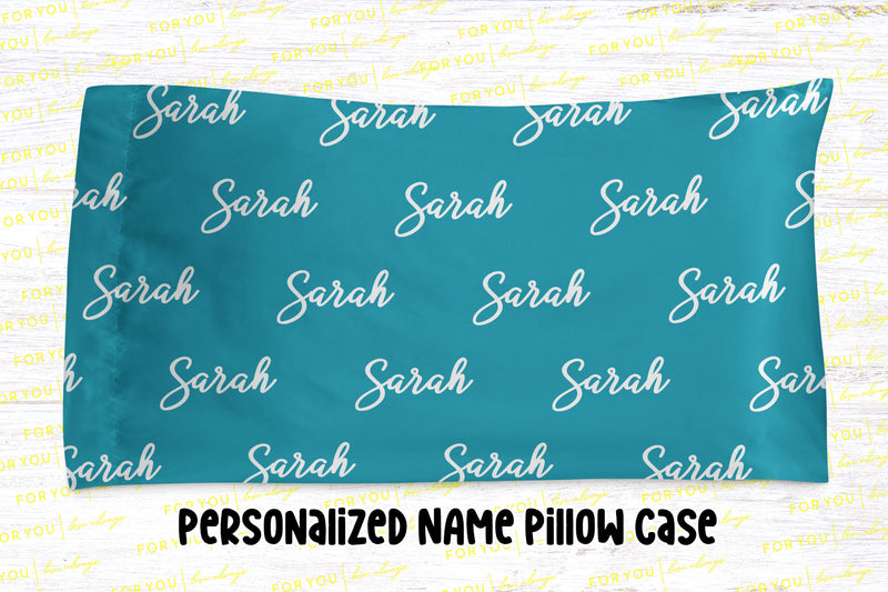 Script Repeat Name - Choose your colors and font - Personalized Pillowcase