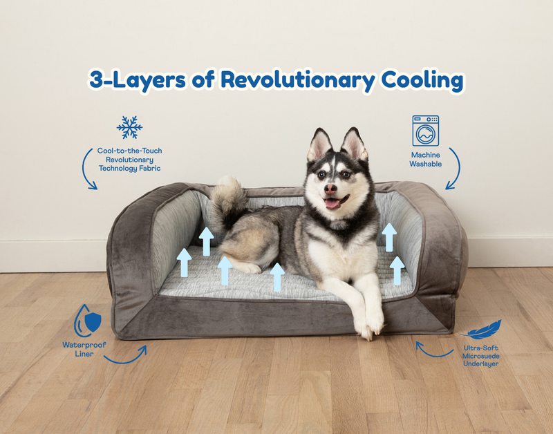 PupChill™ Cooling Bolster Dog Bed