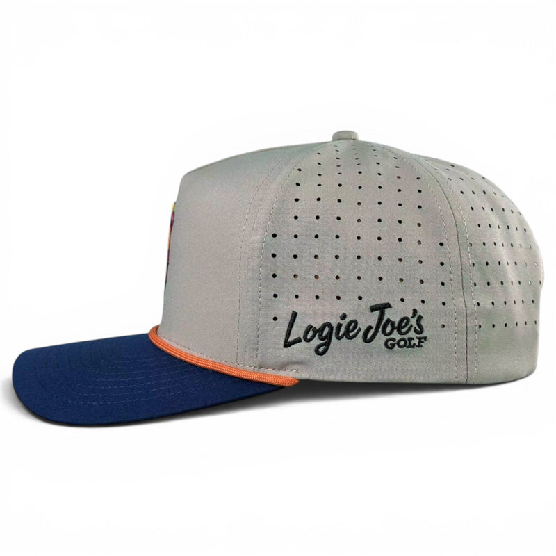 Tiki Bear Golf Hat | Snapback Cap | Built-in Magnetic Ball Marker Holder + Marker Included | Adjustable Multicolor