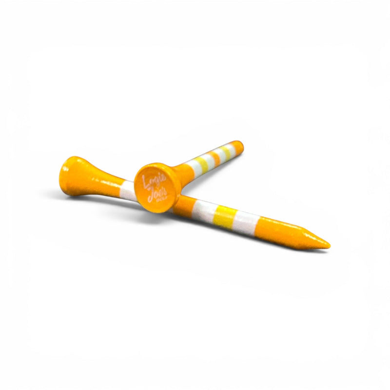 Orange Cream Premium Wooden Golf Tees | 2 3/4” Standard Size | 45 Pack Set | Durable Painted Wood Tees | Unique Designs