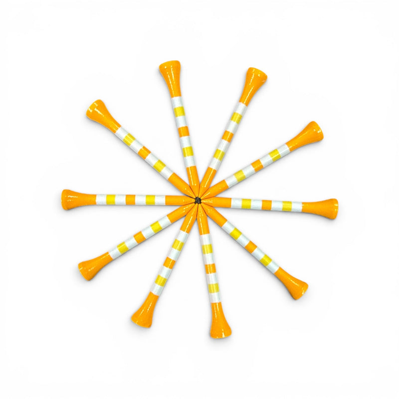 Orange Cream Premium Wooden Golf Tees | 2 3/4” Standard Size | 45 Pack Set | Durable Painted Wood Tees | Unique Designs
