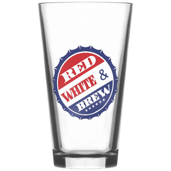 Red White and Brew - Personalized Drinking Glass