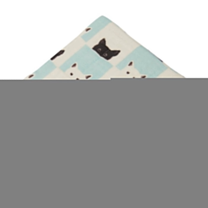 Peek-A-Boo Cats and White Bamboo Muslin Newcastle Blanket