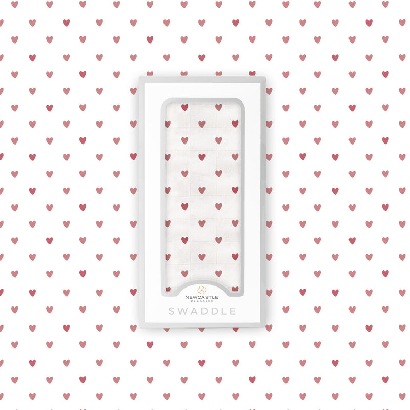 Two Hearts Bamboo Swaddle