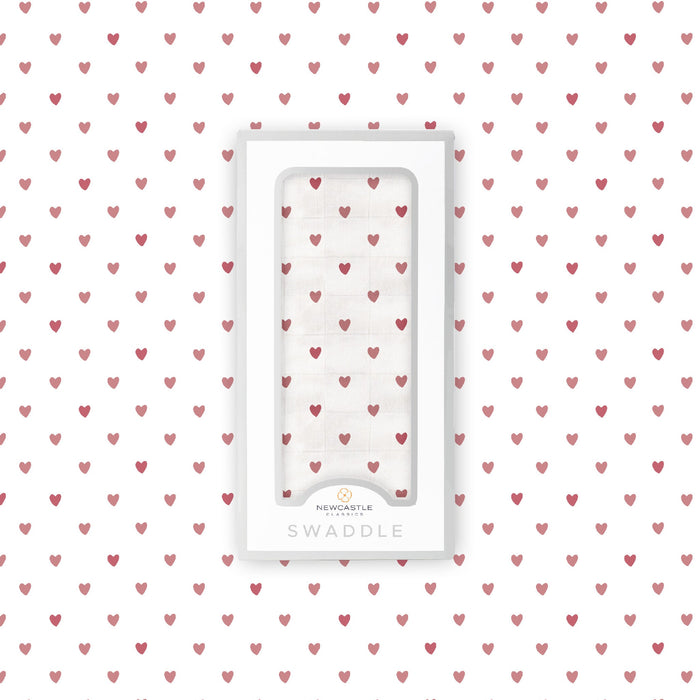 Two Hearts Bamboo Swaddle