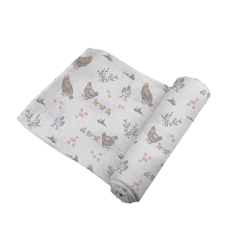 Farm Chickens Bamboo Swaddle