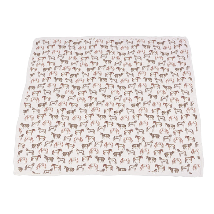 Wild Horses Bamboo Newcastle Blanket