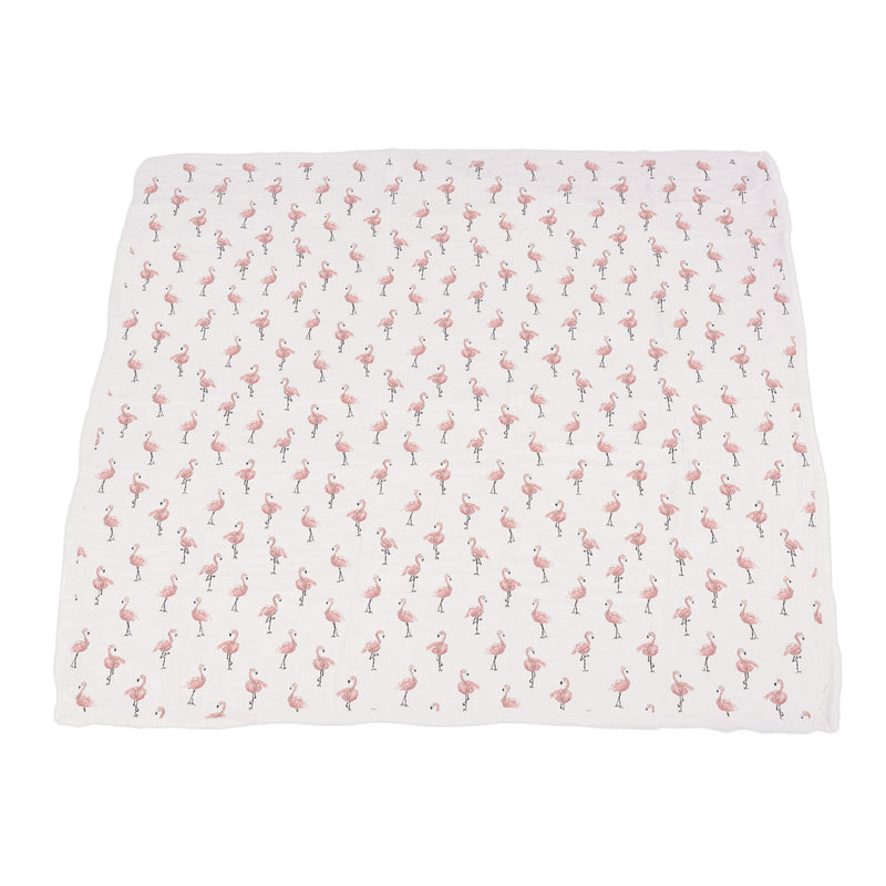 Dancing Flamingo and Little Leopard Newcastle Blanket