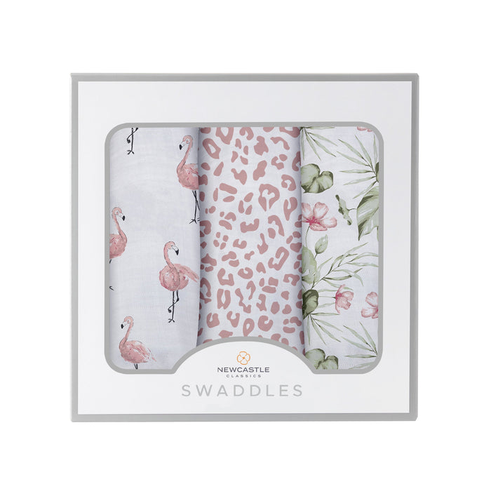 Tropical Paradise Bamboo Muslin Swaddle 3PK