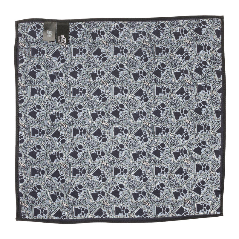 Star Wars Grogu Outline Navy Blue Pocket Square