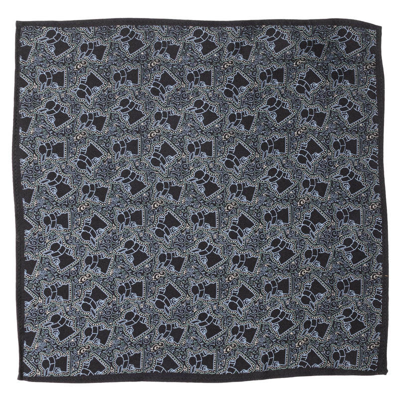 Star Wars Grogu Outline Navy Blue Pocket Square