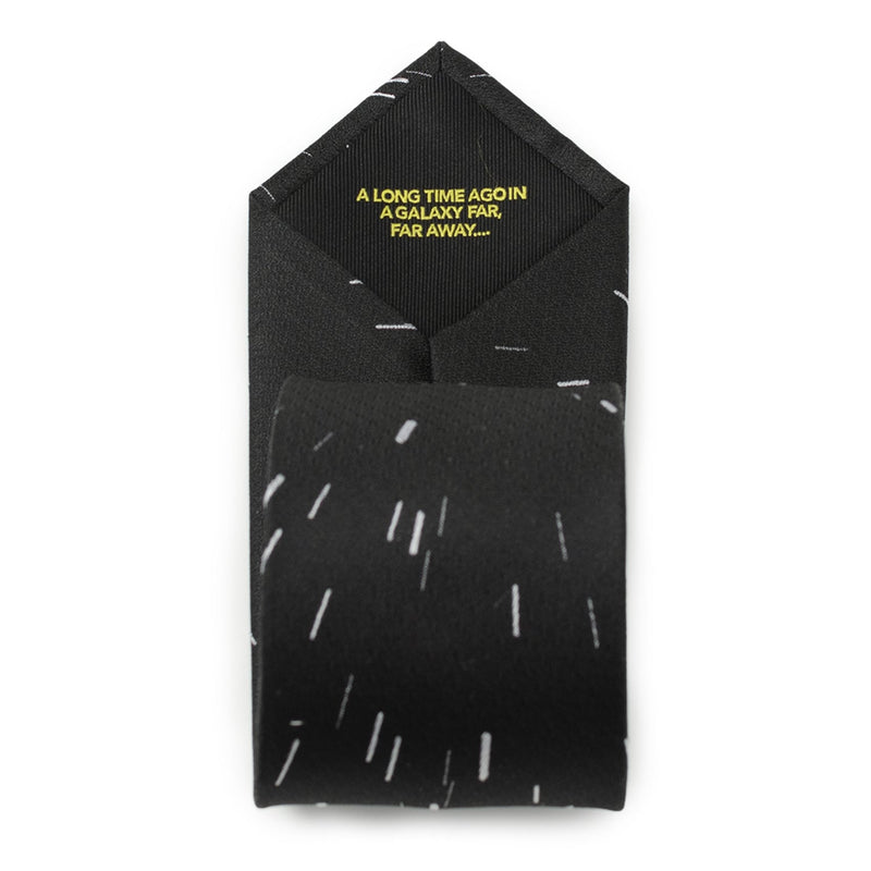 Star Wars Hyperspace Black Tie with Hidden Message
