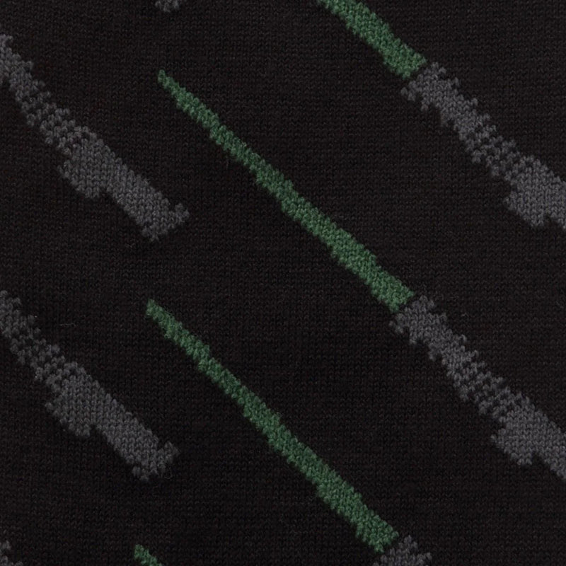 Star Wars Green and Red LIGHTSABER Pattern Black Dress Socks with Jedi Crest Lapel Pin Gift Set
