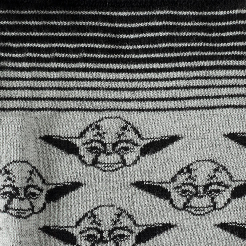 Star Wars Yoda Gray and Black Ombre Pattern Dress Socks with Jedi Crest Lapel Pin