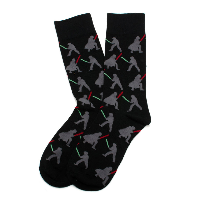 Star Wars LIGHTSABER Battle Dress Socks and Darth Vader Lapel Pin Gift Set