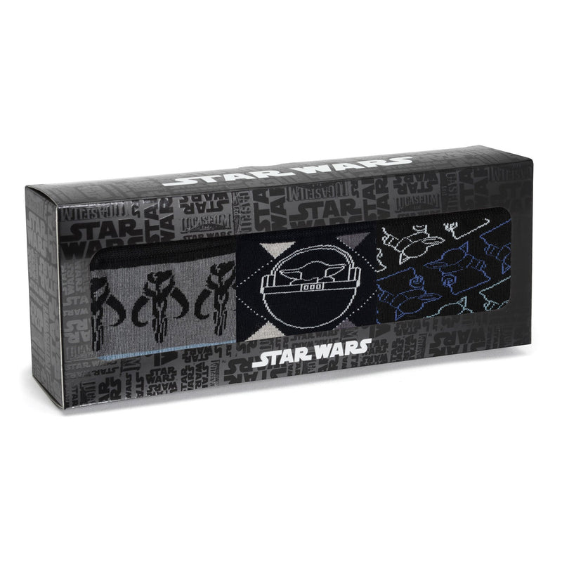 Star Wars Mandalorian 3-Pack Dress Sock and Mythosaur Lapel Pin Gift Set