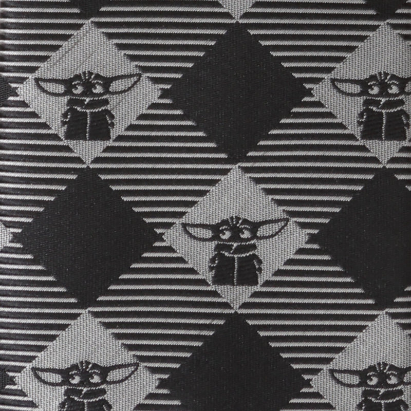 Star Wars Grogu Black Plaid Tie