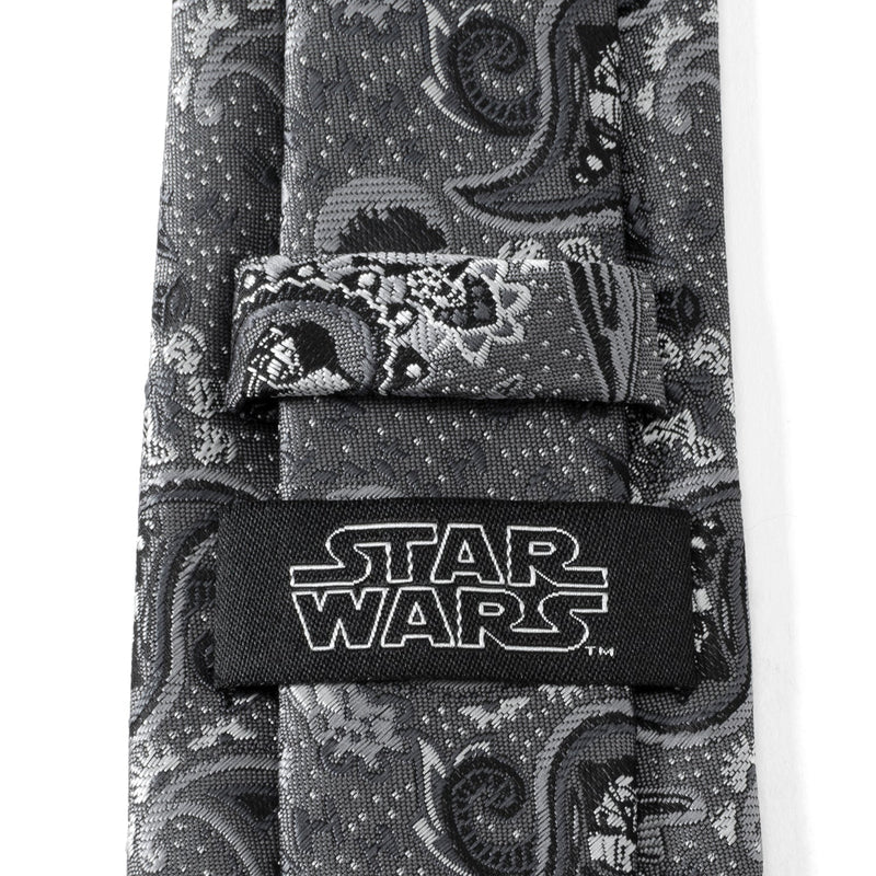 Star Wars Darth Vader Gray Paisley Tie