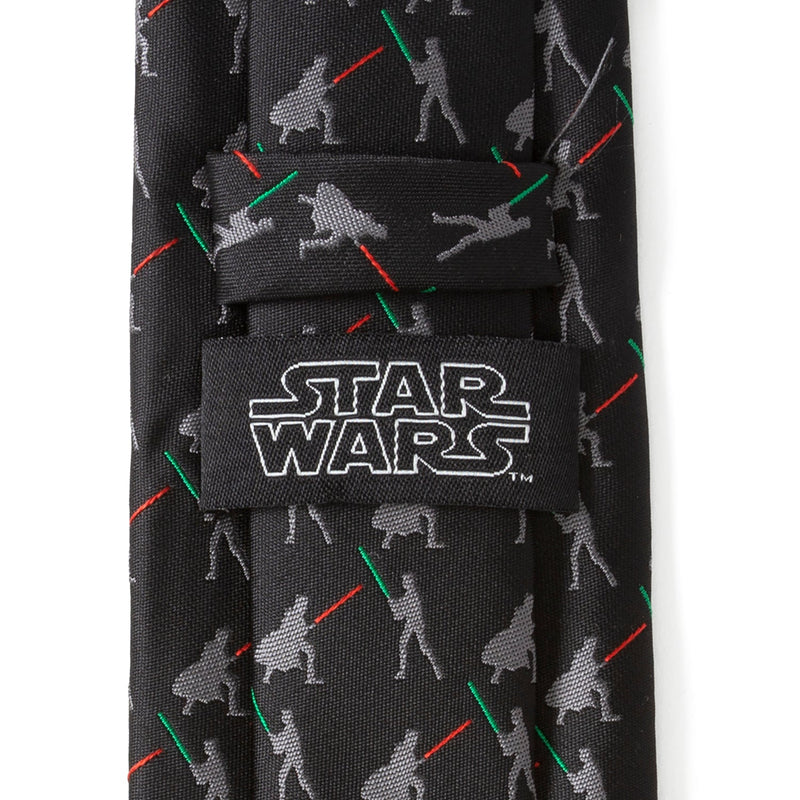 Star Wars Darth Vader and Luke Skywalker LIGHTSABER Battle Black Tie