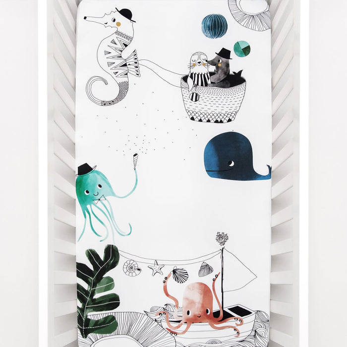Underwater Love Standard Size Crib Sheet
