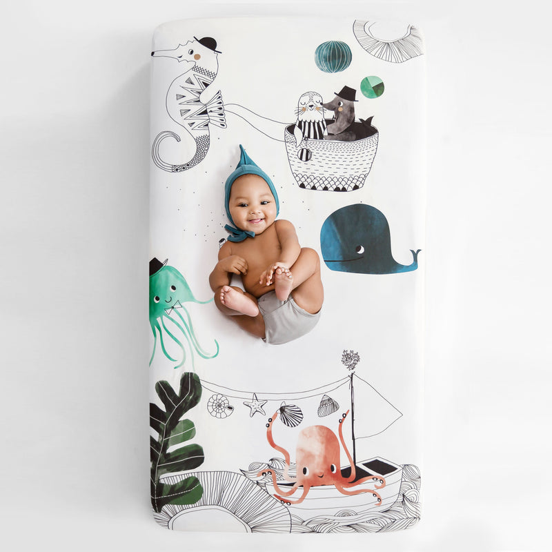 Underwater Love Mini Crib Sheet